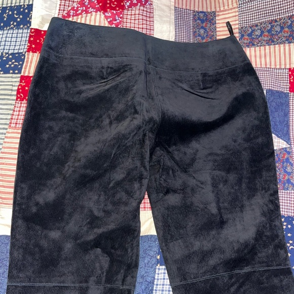 Bebè Black Leather Suede with Embroidered Detail on flared/scalloped  bottoms - Picture 5 of 12